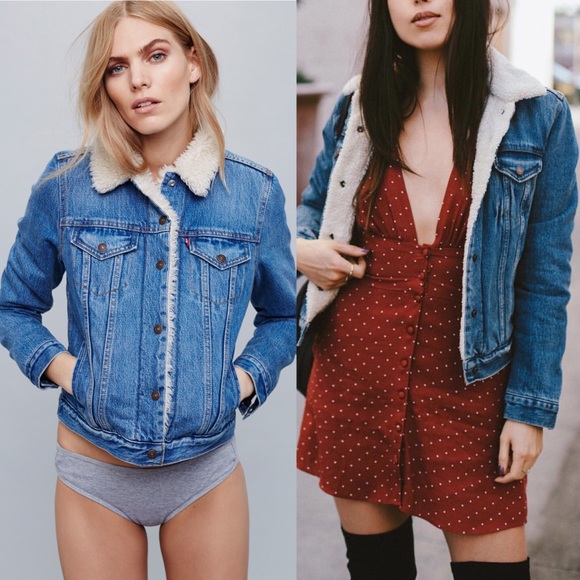 Levi’s Authentic Sherpa Trucker Denim Jacket - Picture 2 of 8